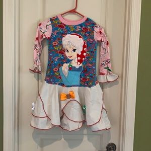 Custom made Elsa from Frozen Christmas dress